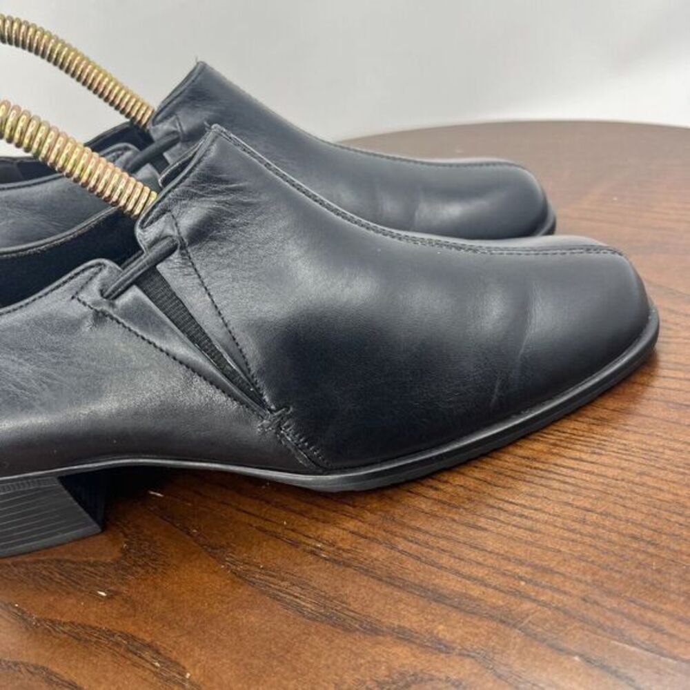Munro Loafer Shoes Women's 5M Black Leather Slip On Block Heel Casual M281481 - Picture 12 of 16